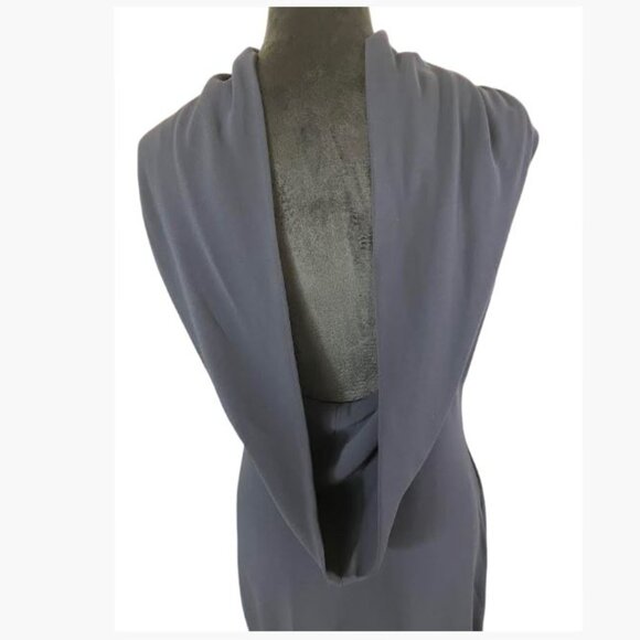 Vintage Ellen Tracy Sexy Backless Draped Sheath Body Hugging Dress Size 8  EUC - Picture 1 of 9